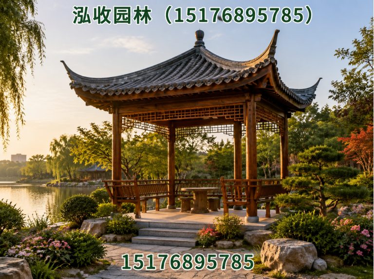 伊犁防腐木凉亭展示图